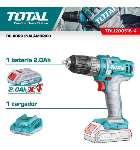 Taladro Inalámbrico Industrial Total 20V con Batería y Cargador tdli200518-4 - Imagen 3
