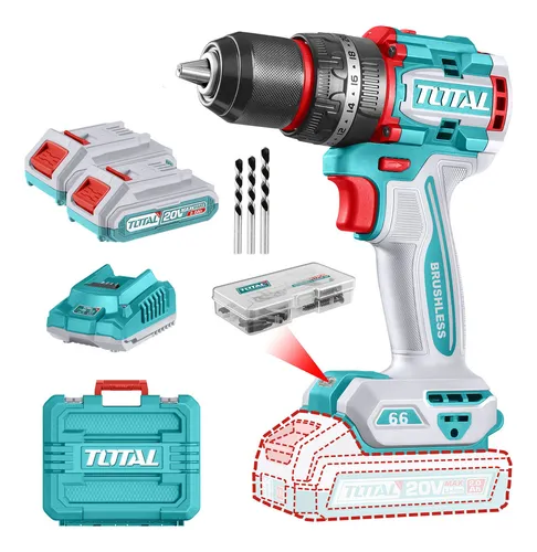 Taladro percutor total 20V Industrial TIDLI20668-4