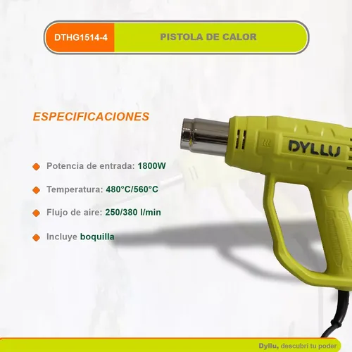 Pistola de Calor Dyllu DTHG1514-4 1800W - Imagen 4