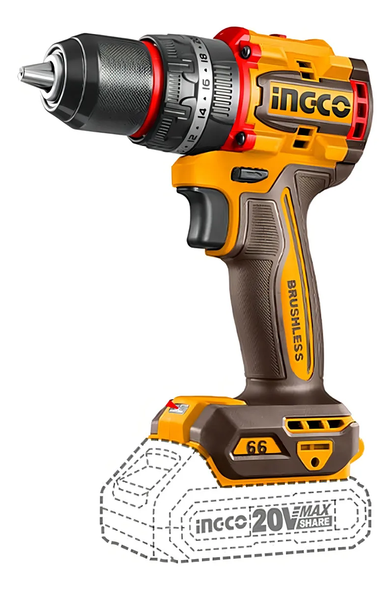 Taladro Atornillador Percutor Inalámbrico Ingco CIDLI206681